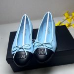 CHANEL BALLET FLATS BLUE