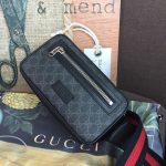 GUCCI GG BLACK BELT BAG BLACK/GREY SOFT GG SUPREME CRAFTED 474293 K9RRN 1095