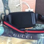 GUCCI GG BLACK BELT BAG BLACK/GREY SOFT GG SUPREME CRAFTED 474293 K9RRN 1095