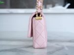 CHANEL WIDE SHOULDER BAG PINK FOR WOMEN 20.5CM / 8.1IN