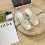 SANDAL GUCCI WOMEN SLIDE SANDAL WHITE