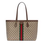 GUCCI OPHIDIA GG MEDIUM TOTE BAG BEIGE