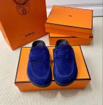 HERMES GO MULE NAVY BLUE