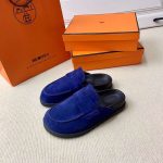 HERMES GO MULE NAVY BLUE