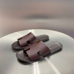 HERMES ORAN SANDAL DARK BROWN