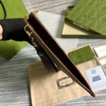 GUCCI POUCH WITH INTERLOCKING G BROWN 12IN/30.5CM 672953 92TCG 8563