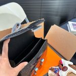 HERMÈS MINI CONSTANCE 19 SHINY ALLIGATOR PALLADIUM HARDWARE BLACK 19CM
