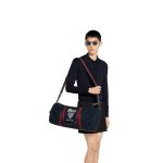 GUCCI DARK BLUE  LARGE PRINTED CANVAS DUFFLE BAG 21.3IN/54CM