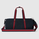 GUCCI DARK BLUE  LARGE PRINTED CANVAS DUFFLE BAG 21.3IN/54CM