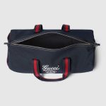 GUCCI DARK BLUE  LARGE PRINTED CANVAS DUFFLE BAG 21.3IN/54CM