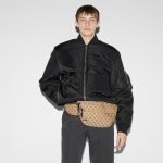 GUCCI SMALL GG BELT BAG BEIGE AND DARK BROWN 12.6IN/32CM
