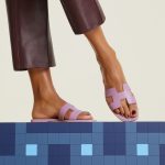 HERMES ORAN SANDAL PURPLE