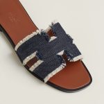 HERMES ORAN SANDAL BLEU BRUT