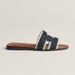 HERMES ORAN SANDAL BLEU BRUT