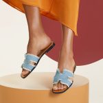 HERMES BLEU CLAIR ORAN SANDAL
